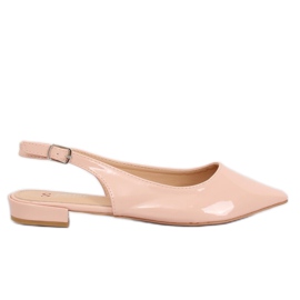 Rosa Ballerinas mit offenem Absatz LL-178 Pink