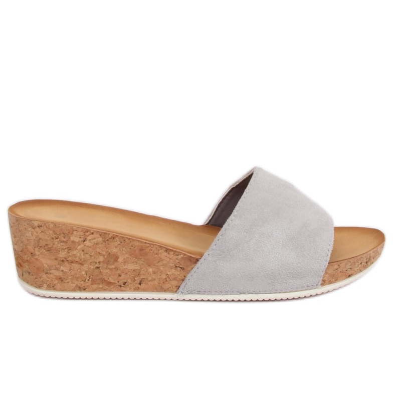 Grau G233 Graue Keilpantoffeln