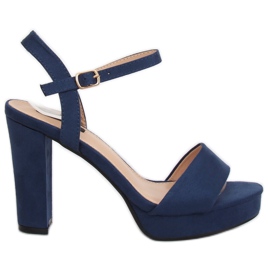 Sandalen auf der HJ101 Blue-Plattform navy blau