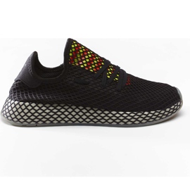 Adidas Deerupt Runner 674 Core Schwarz Sesam Solar Rot mehrfarbig