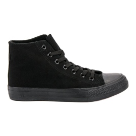 SHELOVET Schwarze hohe Sneakers