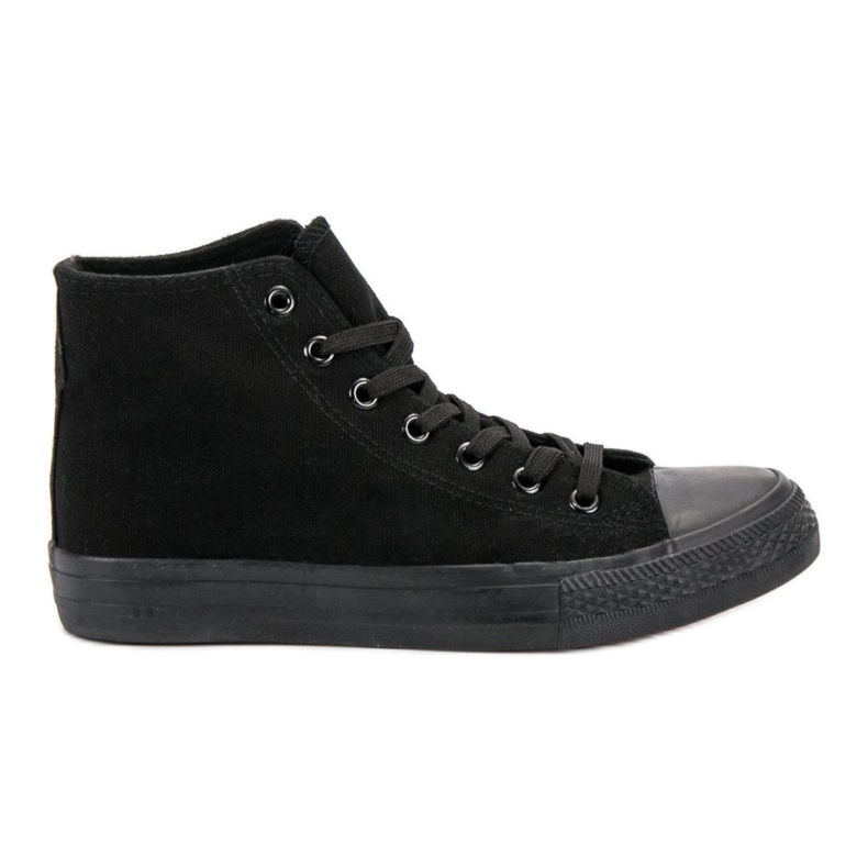 SHELOVET Schwarze hohe Sneakers