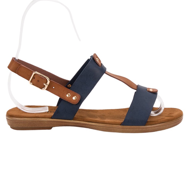 Evento Sandalen mit Schnallenverschluss braun blau