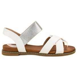 Mannika Weiße Sandalen mit Radiergummi