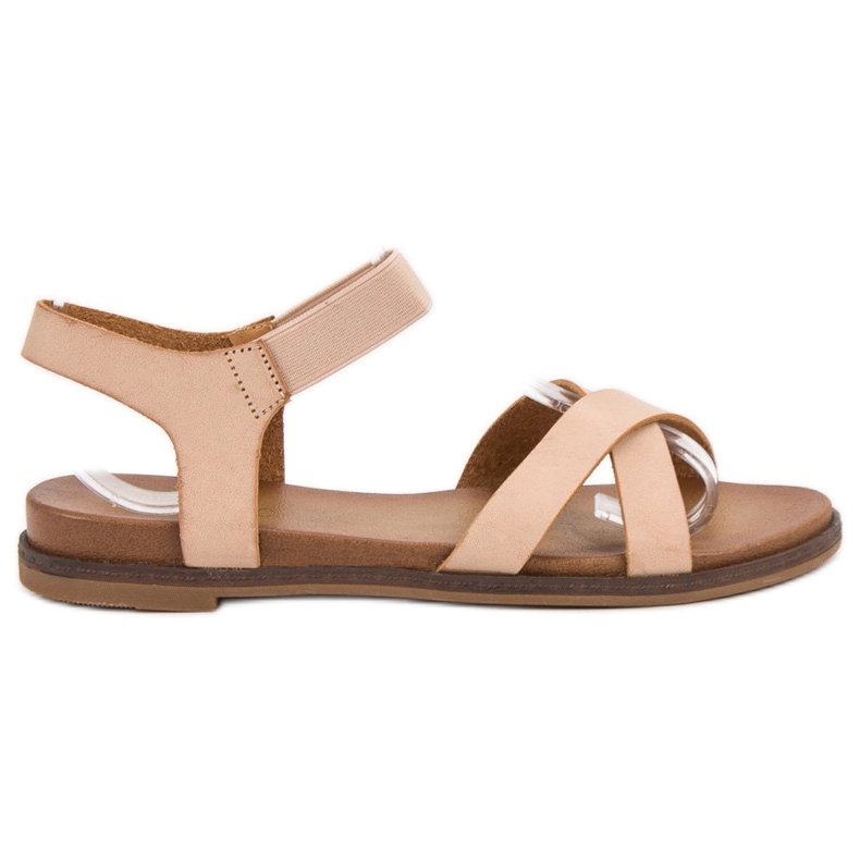 SHELOVET Slip-on-Sandalen braun