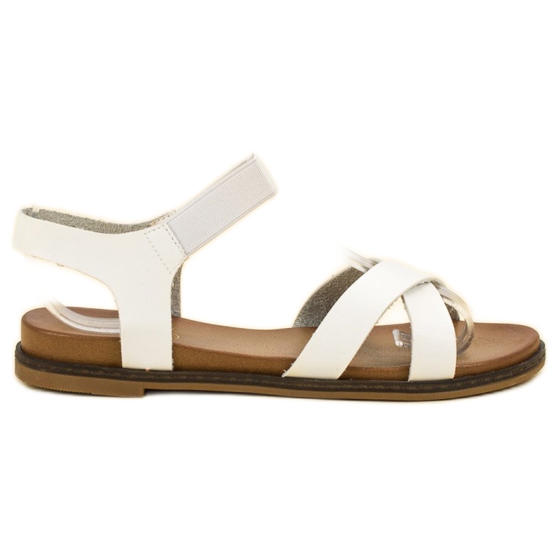 SHELOVET Slip-on-Sandalen weiß