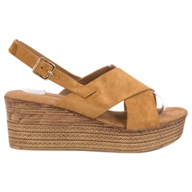 Primavera Camel Keilsandalen braun