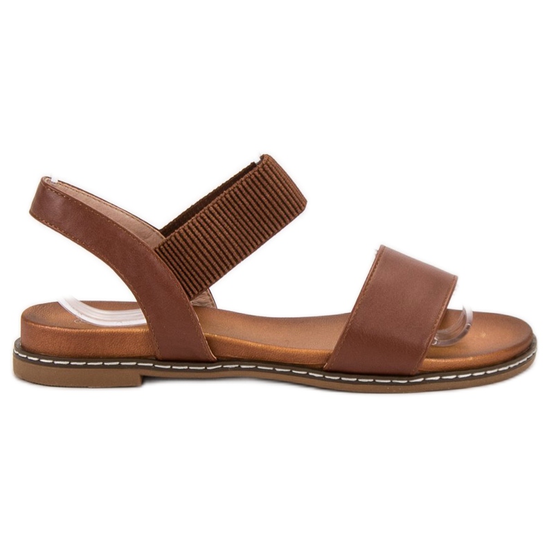 Mannika Braune Sandalen