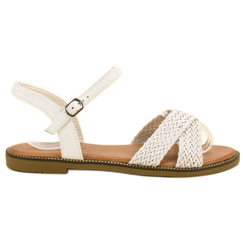 SHELOVET Weiße Sandalen