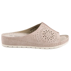 Goodin Durchbrochene Hausschuhe braun