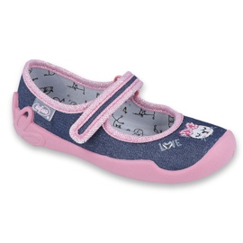 Befado Kinderschuhe 114X352 marineblau rosa