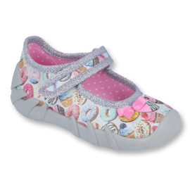 Befado Kinderschuhe 109P190 rosa grau mehrfarbig