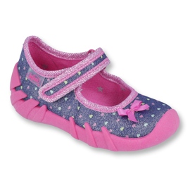 Befado Kinderschuhe 109P194 marineblau rosa mehrfarbig