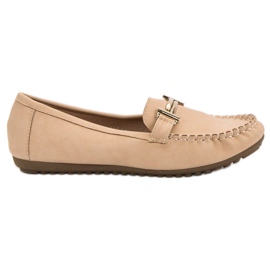 Top Shoes Beige Slipper für Damen