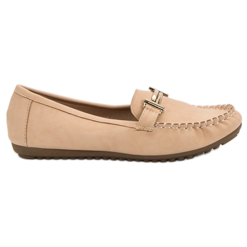 Top Shoes Beige Slipper für Damen