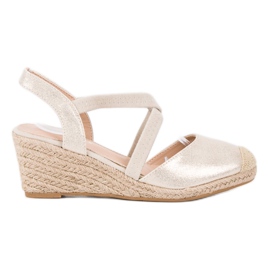 SHELOVET Keil-Espadrilles braun