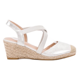 SHELOVET Keil-Espadrilles weiß