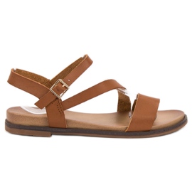 SHELOVET Lässige Sandalen braun