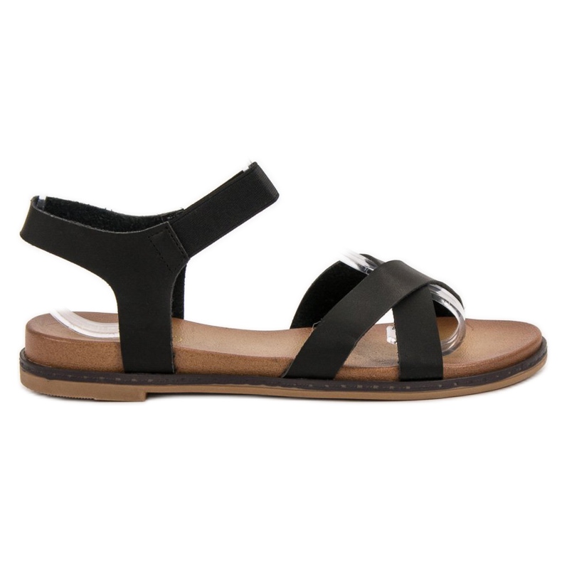 SHELOVET Slip-on-Sandalen schwarz
