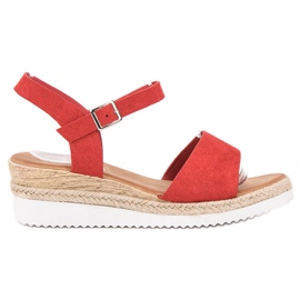 SDS Rote Sandalen mit Glitzer