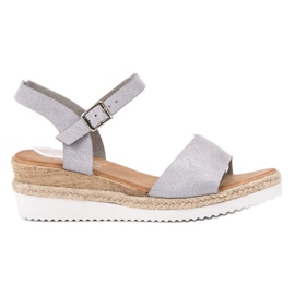 SDS Graue Sandalen mit Glitzer