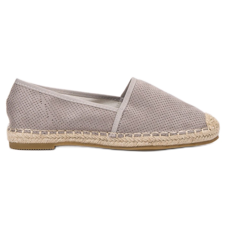 Ideal Shoes Wildleder Slip-On Schuhe grau