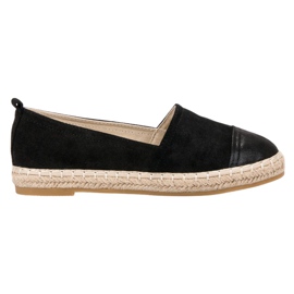Forever Folie Espadrilles aus Wildleder schwarz