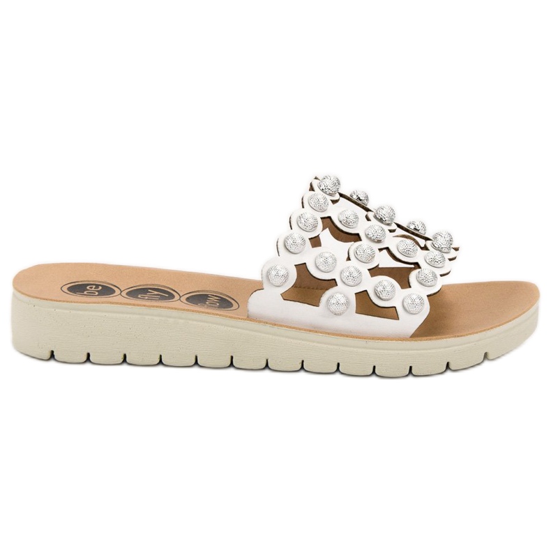 SHELOVET Lässige Hausschuhe für Damen weiß