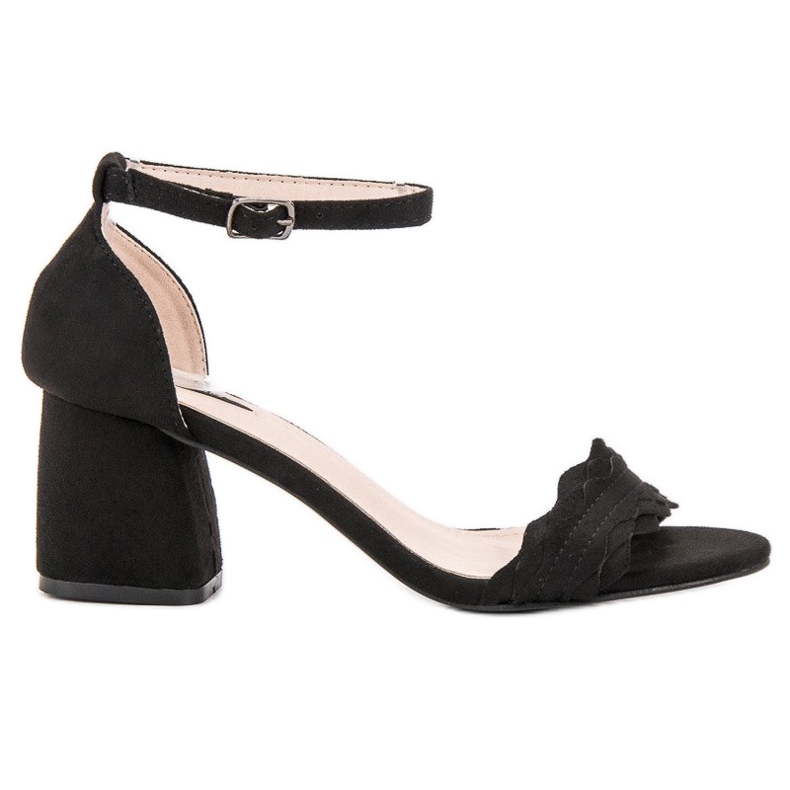 VICES Sandalen auf einem Pfosten schwarz