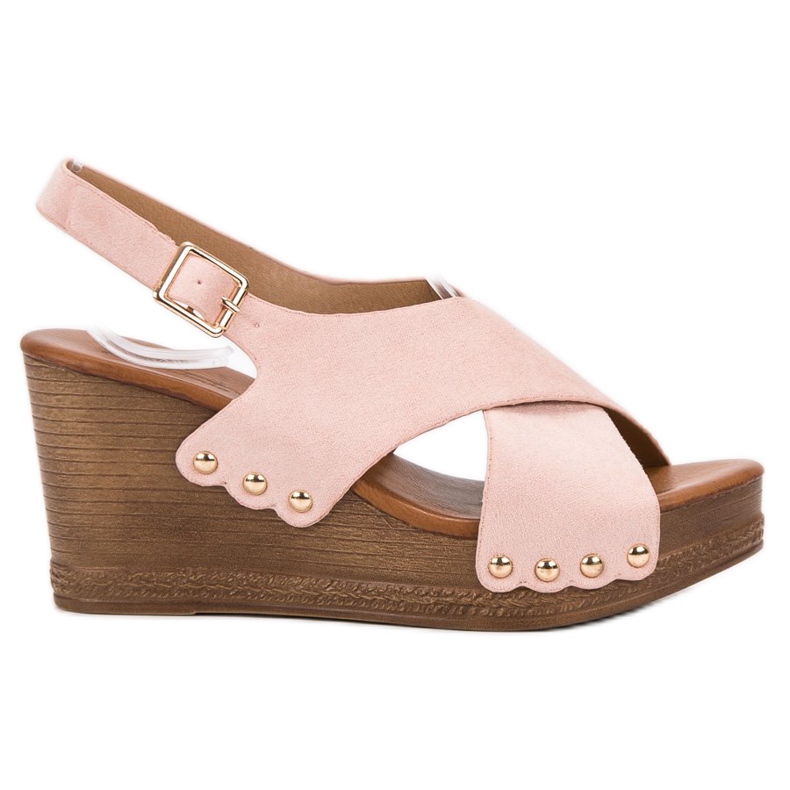 SHELOVET Wildleder Sandalen rosa