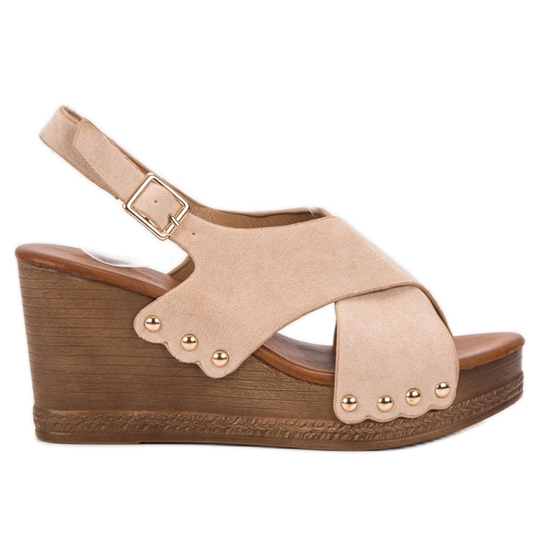 SHELOVET Wildleder Sandalen braun