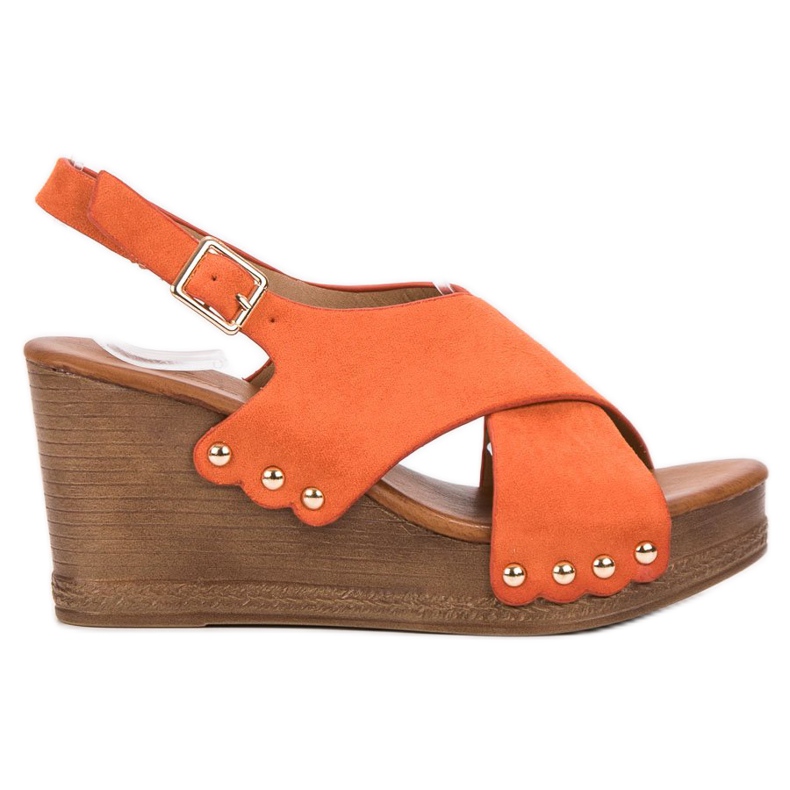 SHELOVET Wildleder Sandalen orange