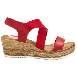 Flyfor Leichte Sandalen zum Hineinschlüpfen rot