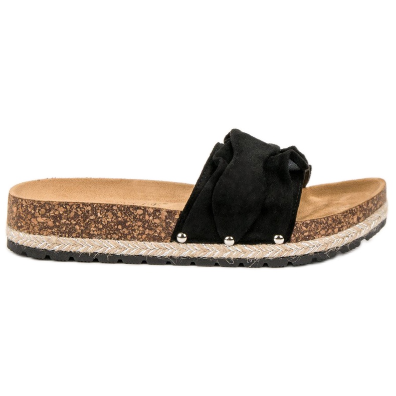 Bestelle Hausschuhe mit Rüschen schwarz