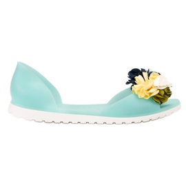 Ideal Shoes Meliski mit Blumen grün