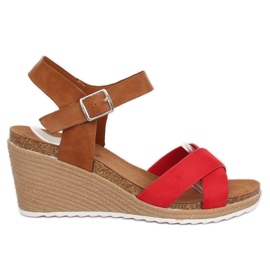 Rote Keilsandalen F-18 Rot