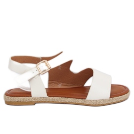 Weiße Damensandalen H-7 Weiß