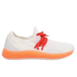 Orange und weiße Sportschuhe B-6851 Orange