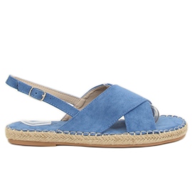 Blaue Espadrilles-Sandalen YJ-2M12 Blau