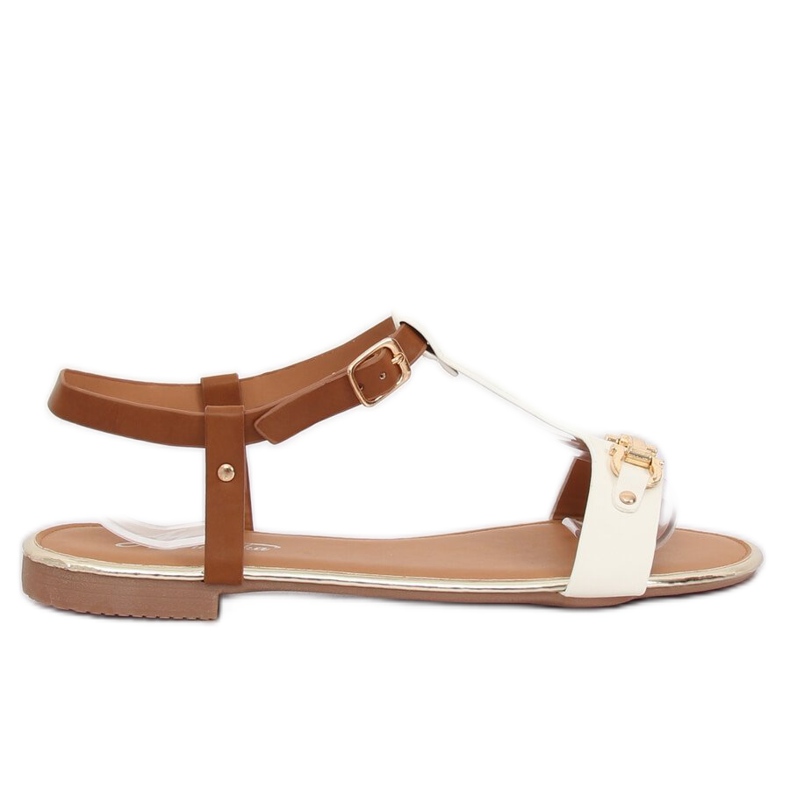Weiße Sandalen für Damen 127-97 Weiß