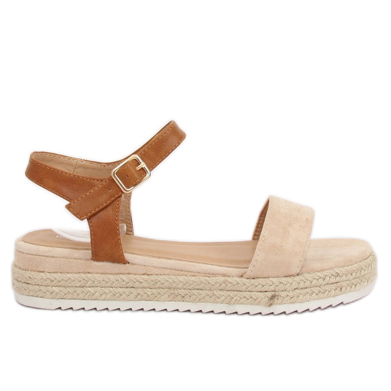 Beige Espadrilles-Sandalen Y-8224 Beige