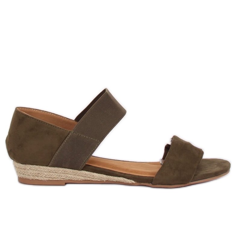 Grüne Espadrilles-Sandalen 9R71 Grün mehrfarbig