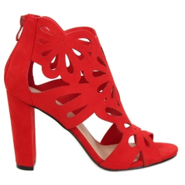 Rot durchbrochene Stiefel AT-0657-L Rot