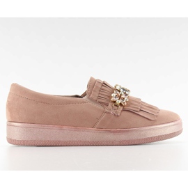 Slipony auf Perle t277p Pink II-GAT rosa