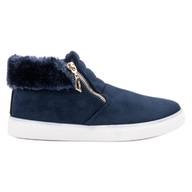 Sport Marineblaue Sneaker über dem Knöchel