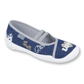 Befado Kinderschuhe 116Y258 blau grau gelb