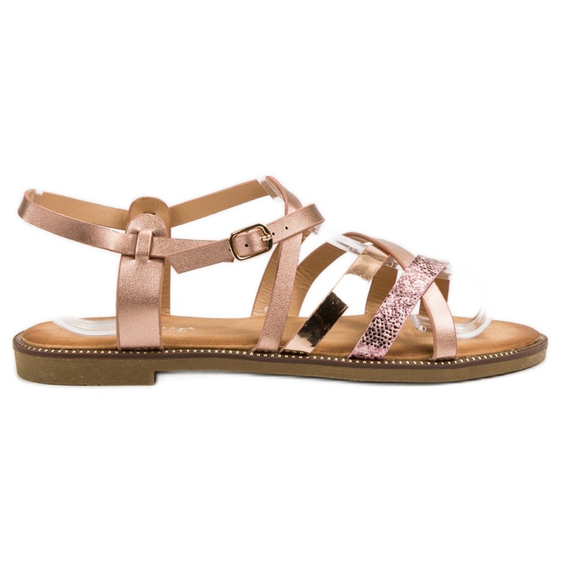 Bestelle Sandalen für Damen in Roségold rosa