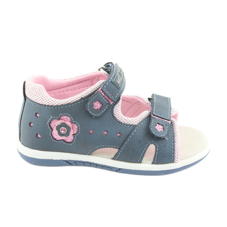 American Club DR20 Mädchensandalen aus Denim blau rosa