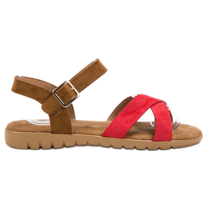 Primavera Wildleder Sandalen braun rot
