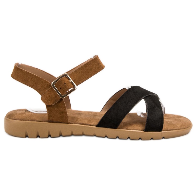 Primavera Wildleder Sandalen braun schwarz